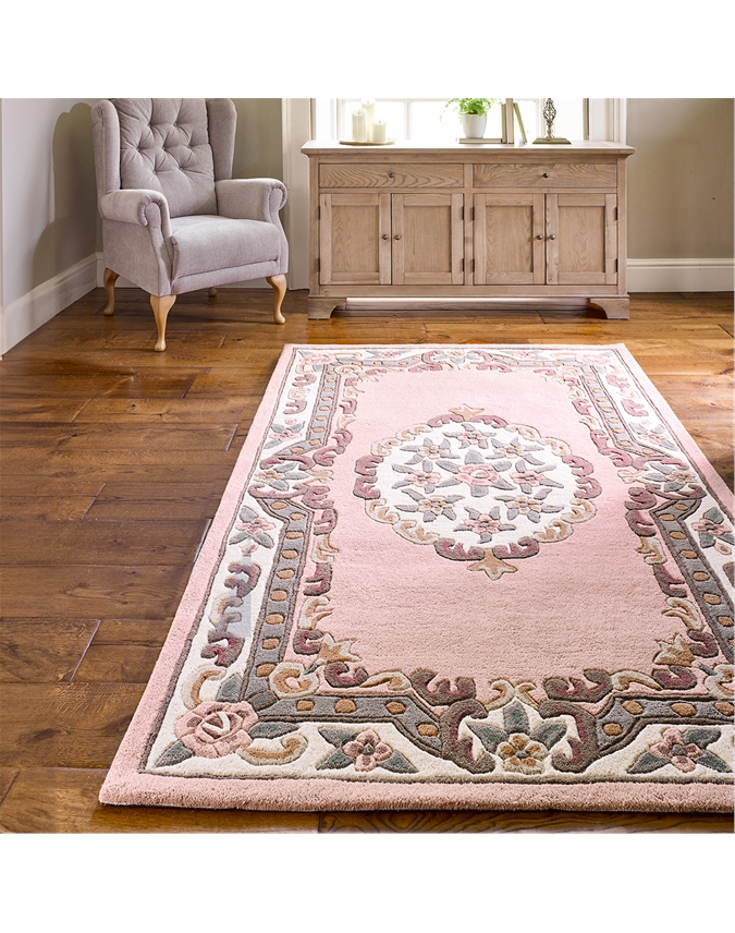 67 X 127cm Traditional Hand Tufted Sculpted Pure Wool Rug Pure