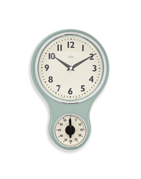 Sage | Retro Clock with Timer | Scott's of Stow