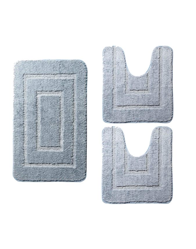 Cream Microfibre Supersoft Bath Mat 3 Piece Set Pure Collection