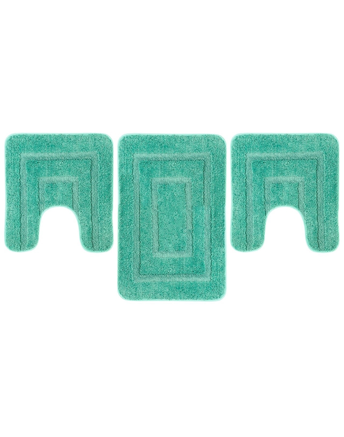 Cream Microfibre Supersoft Bath Mat 3 Piece Set Pure Collection