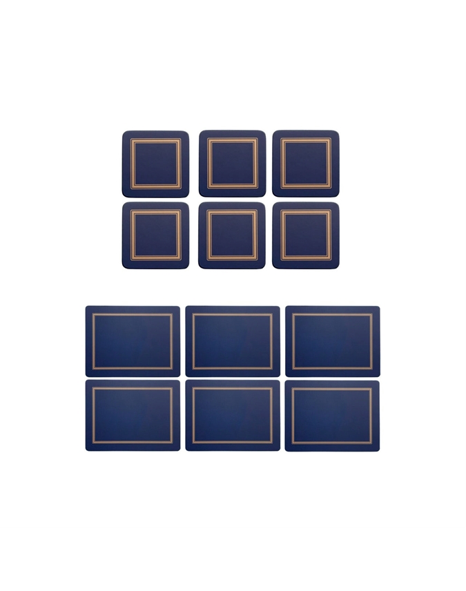 Navy Pimpernel Placemats with FREE Matching Coasters Set of 6