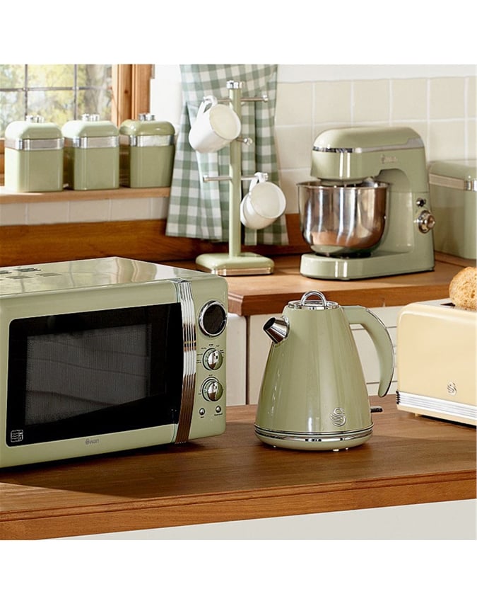 Buttermilk Swan Retro Microwave Pure Collection
