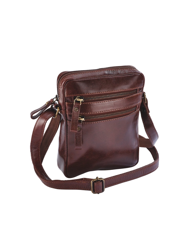 Slimline Leather Cross Body Travel Bag