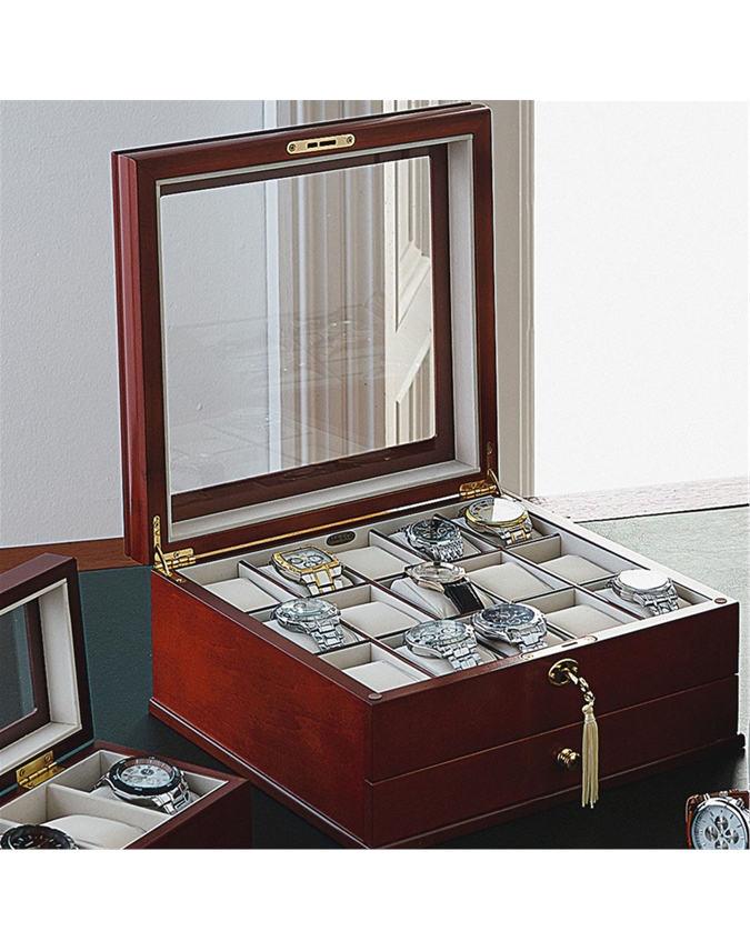 15 Watch Wooden Watch with Glass Lid Gift Discoveries