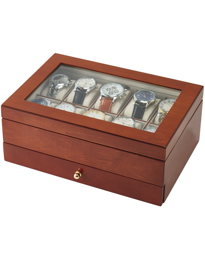 15 Watch Wooden Watch with Glass Lid Gift Discoveries