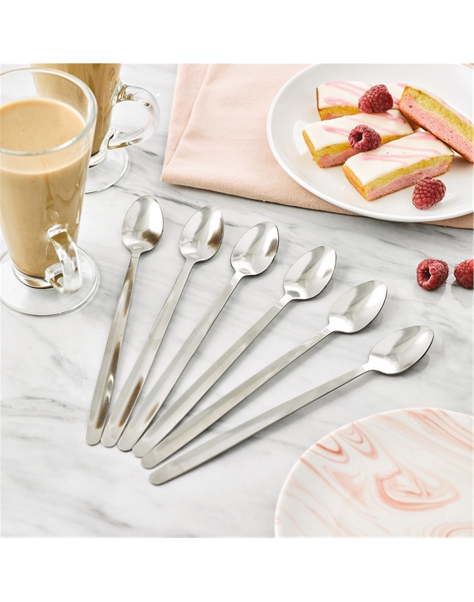 1colour Long Handled Teaspoons Set of 6 Pure Collection