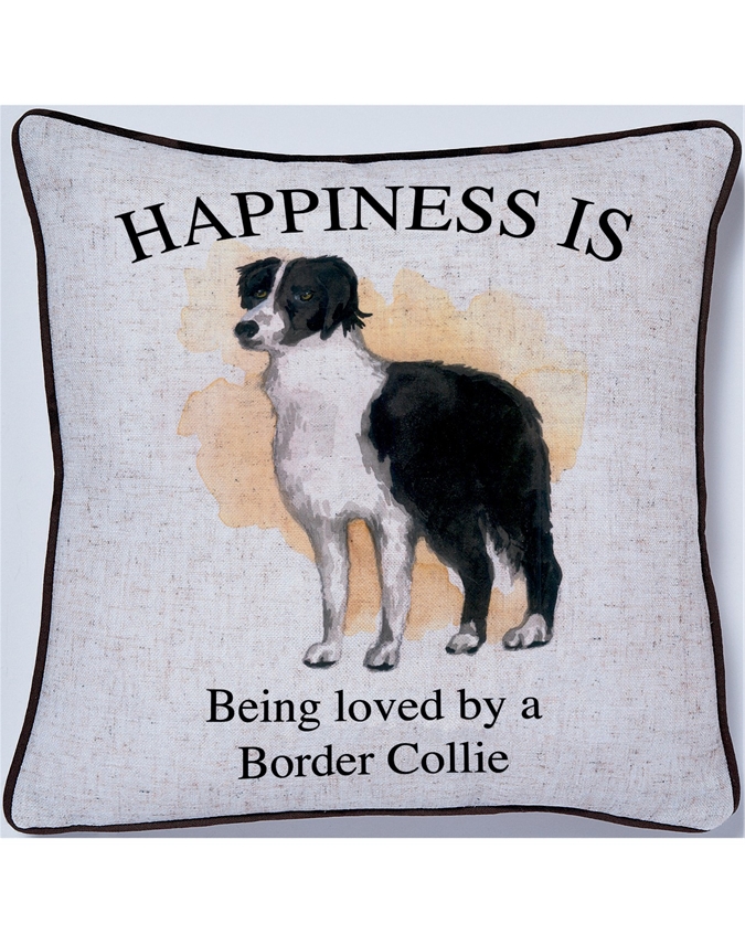 Happiness Is Dog Breed Cushion