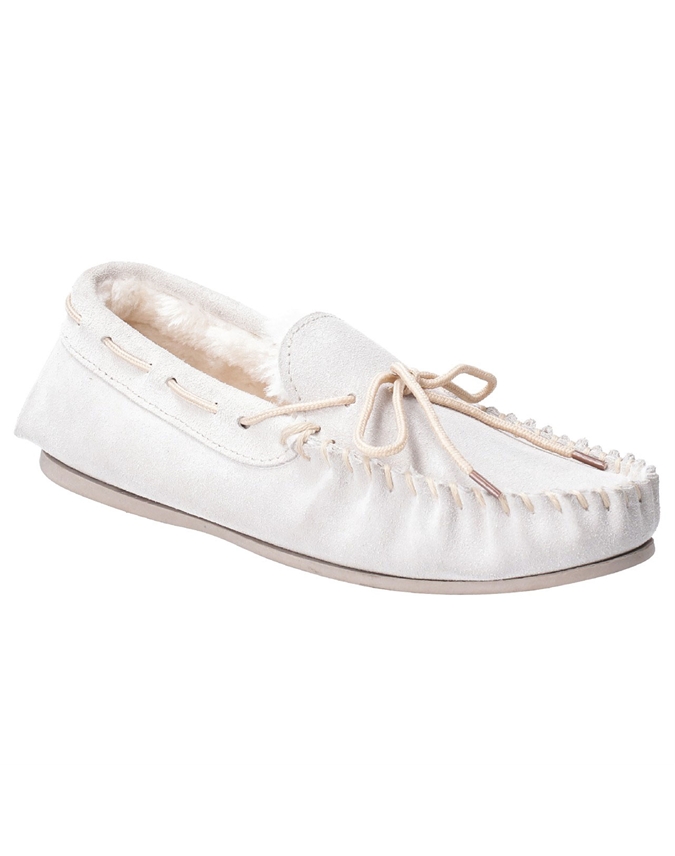Rose Ladies' Suede Hush Puppy Moccasin Slippers Scott's of Stow