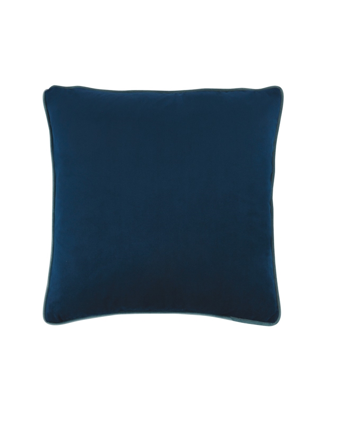 Midnight Velvet Scatter Cushion with Contrast Piping Pure Collection