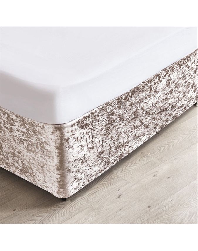 Double Crushed Velvet Divan Bed Base Wrap Pure Collection
