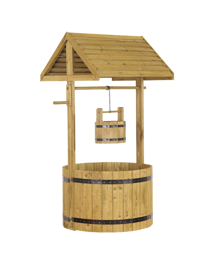 L Wooden Wishing Well Planter Scott's of Stow