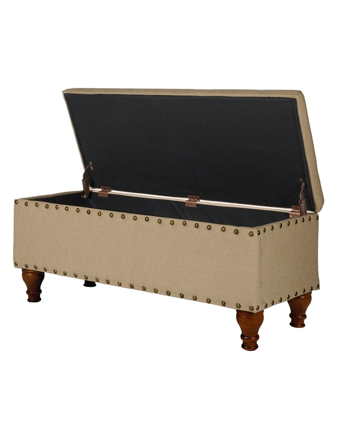 Charcoal Berkeley Storage Ottoman Pure Collection