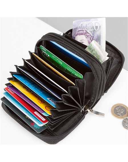 Leather Accordion Security Wallet