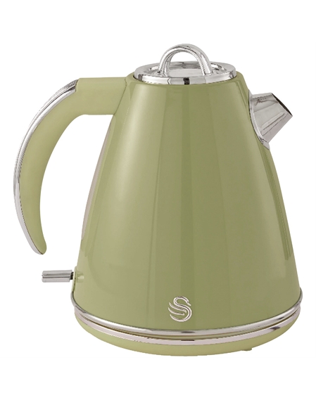 Swan green shop retro kettle