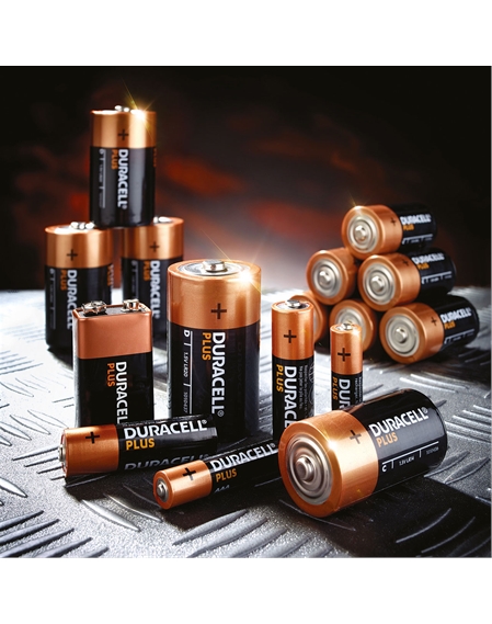 Pack of 12, Duracell Plus Batteries - D Size
