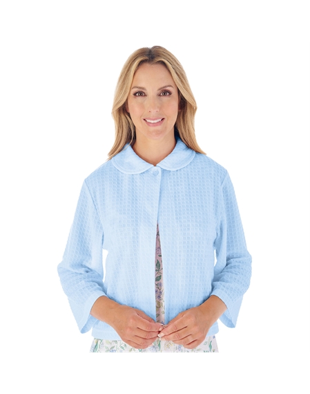Waffle Button-up Bed Jacket