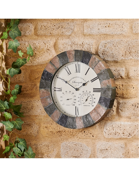 Ringstone Wall Clock and Thermometer