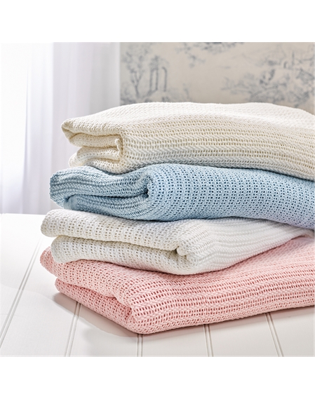 Double Cotton Cellular Blanket Scott s of Stow