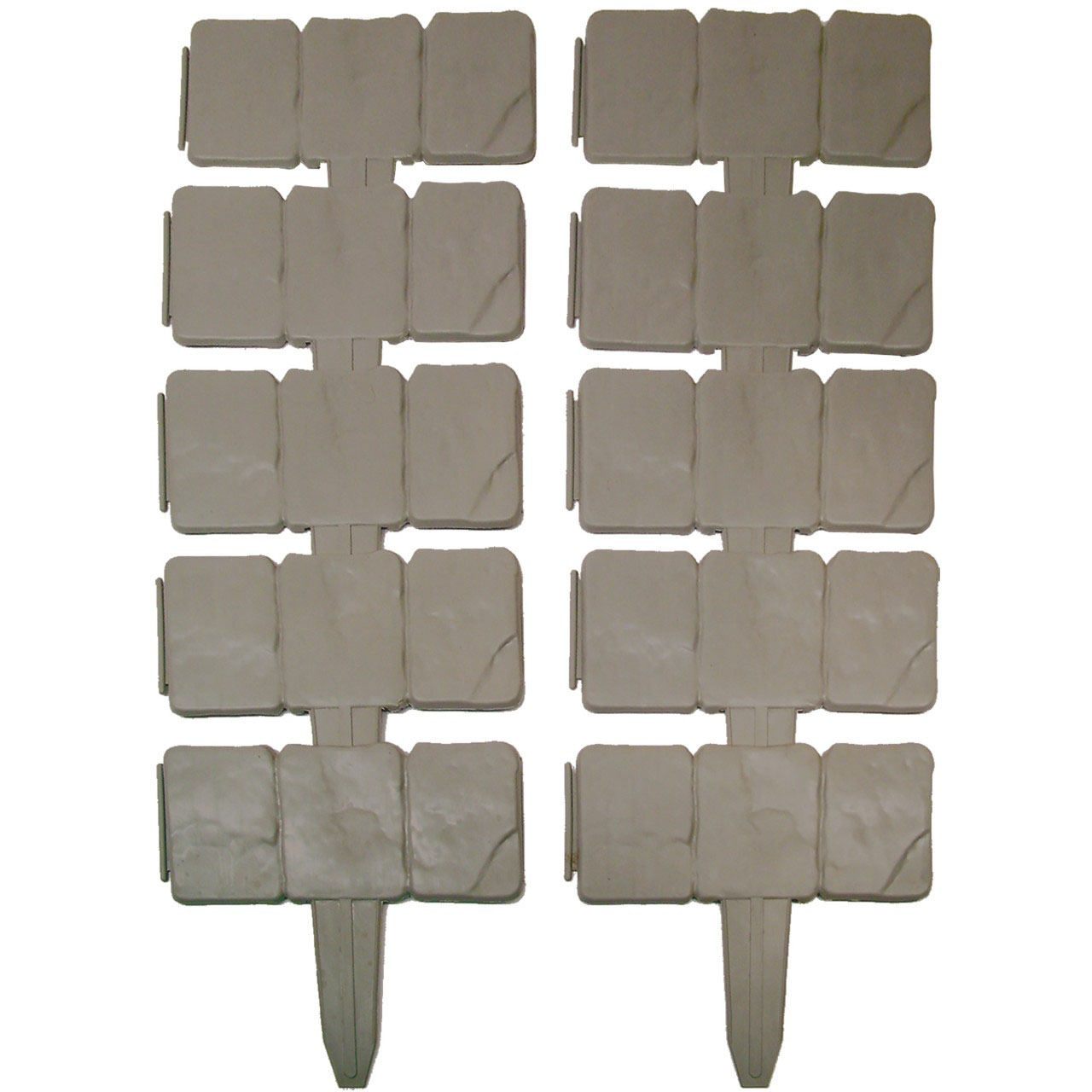 Plastic Cobble Stone Garden Edging - Pack of 10