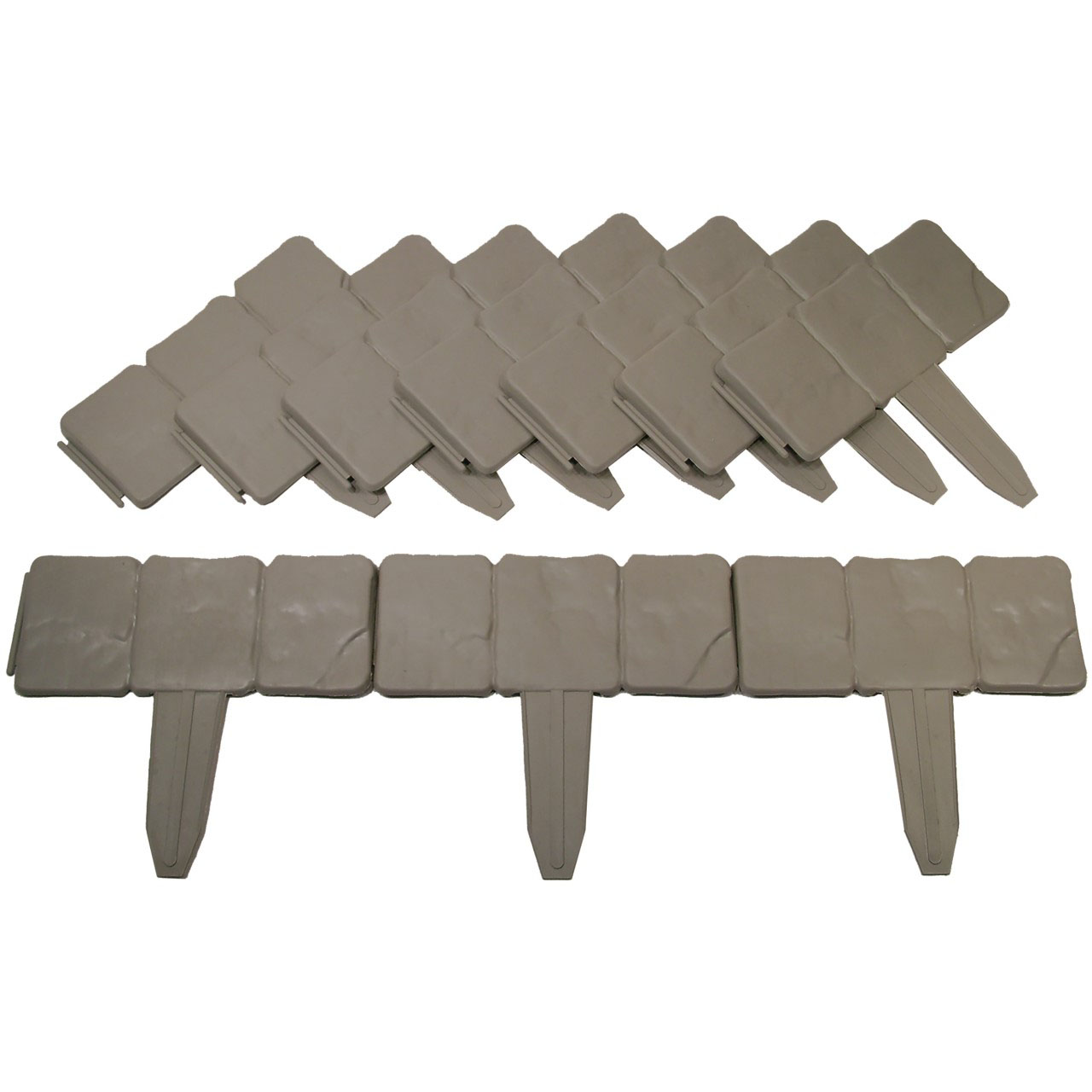 Plastic Cobble Stone Garden Edging - Pack of 10