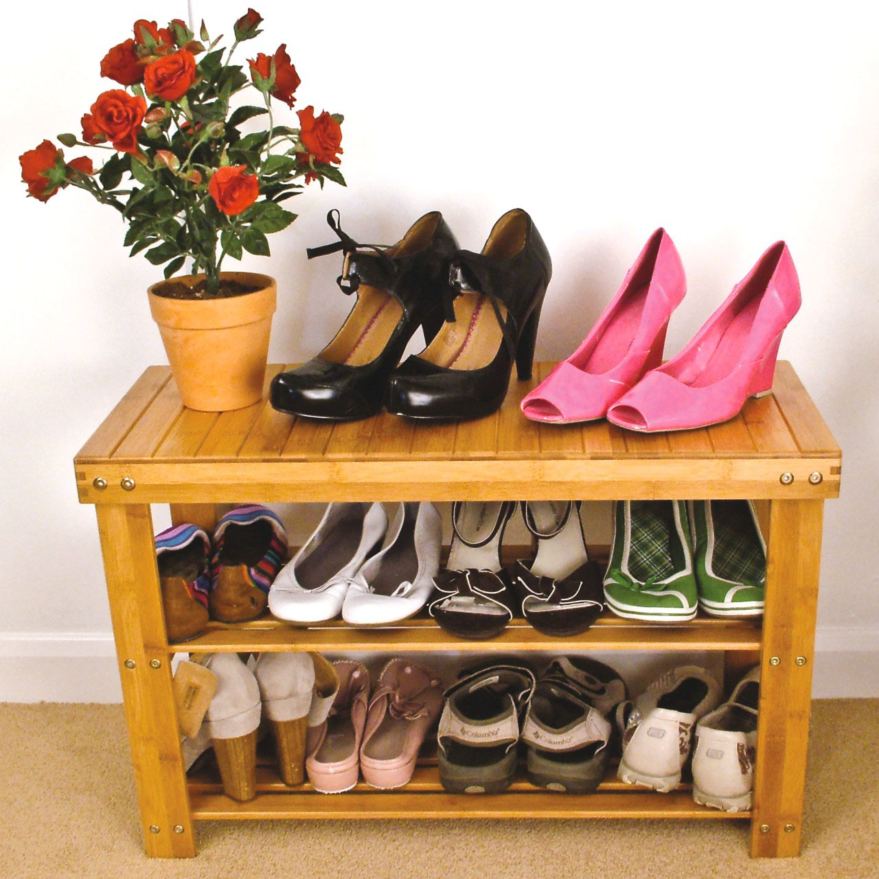 Bamboo Shoe Stand