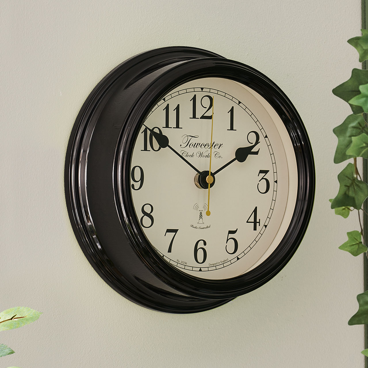 Red radio controlled wall clock scott s of stow