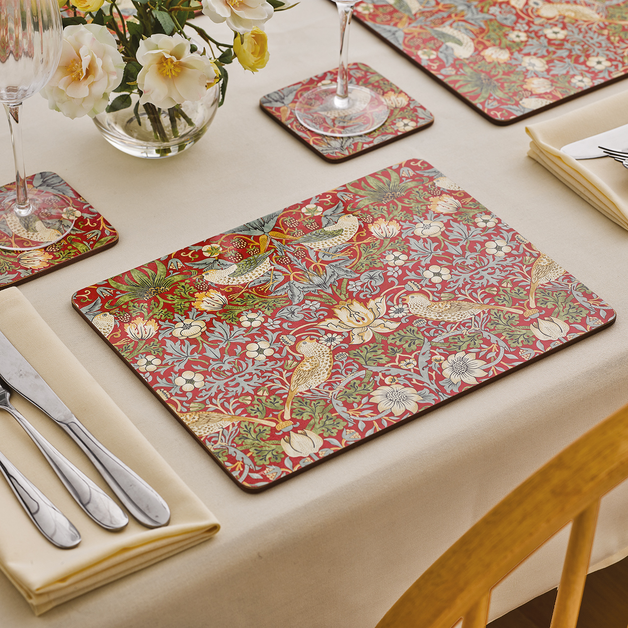 Pimpernel William Morris Placemats and FREE Coasters - Set of 6