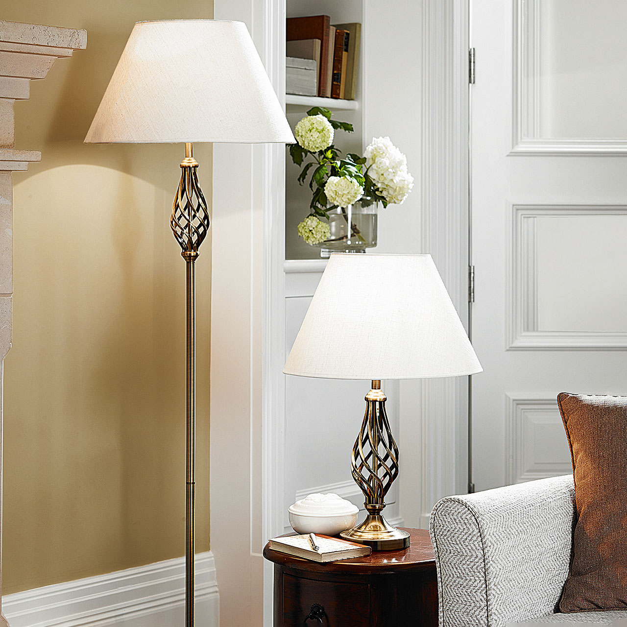 Barley twist floor deals lamp