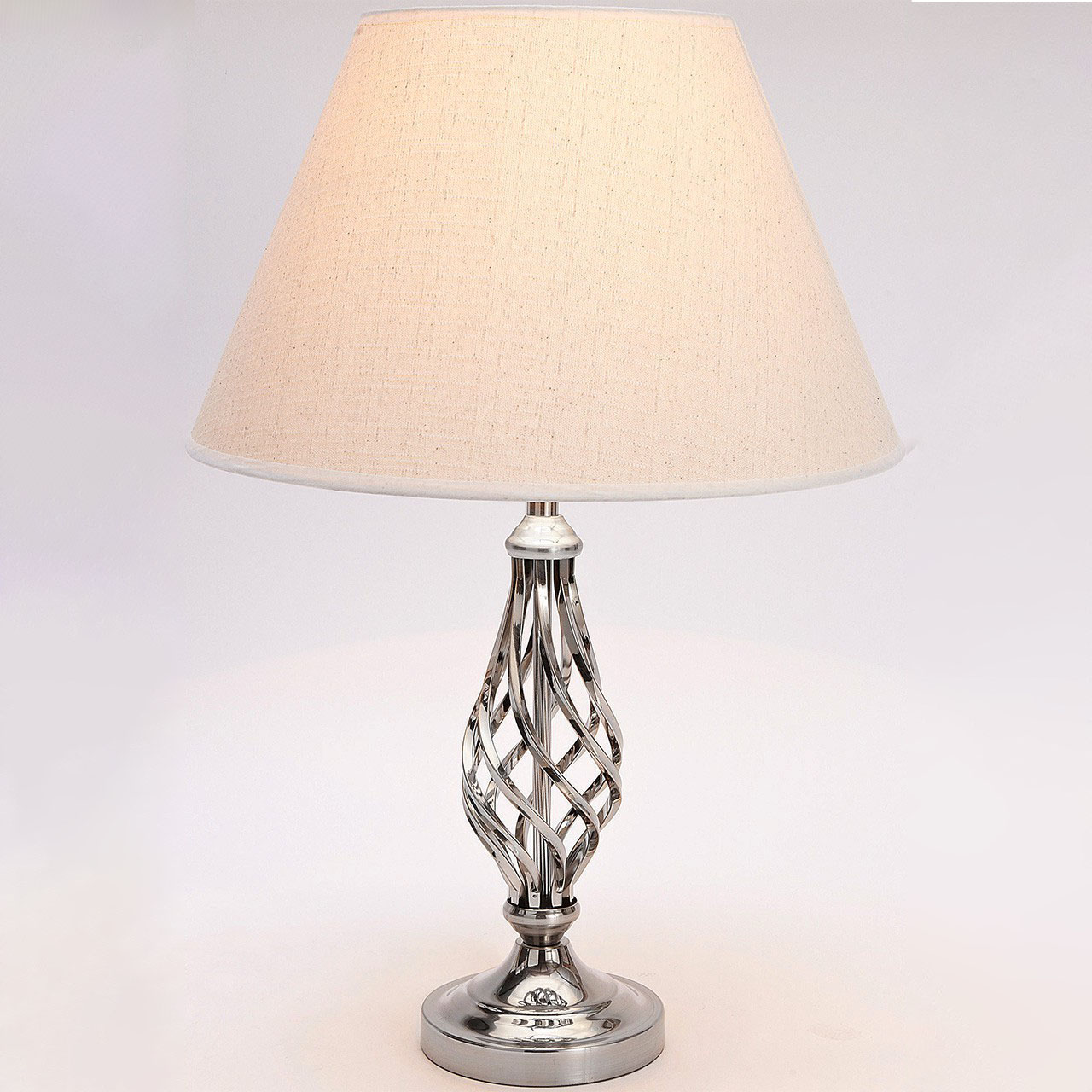 Barley Twist Table and Floor Lamp Set with FREE 4W & 8W Led Bulbs