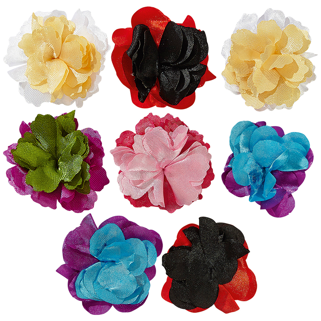 Flower Clips - Set of 8