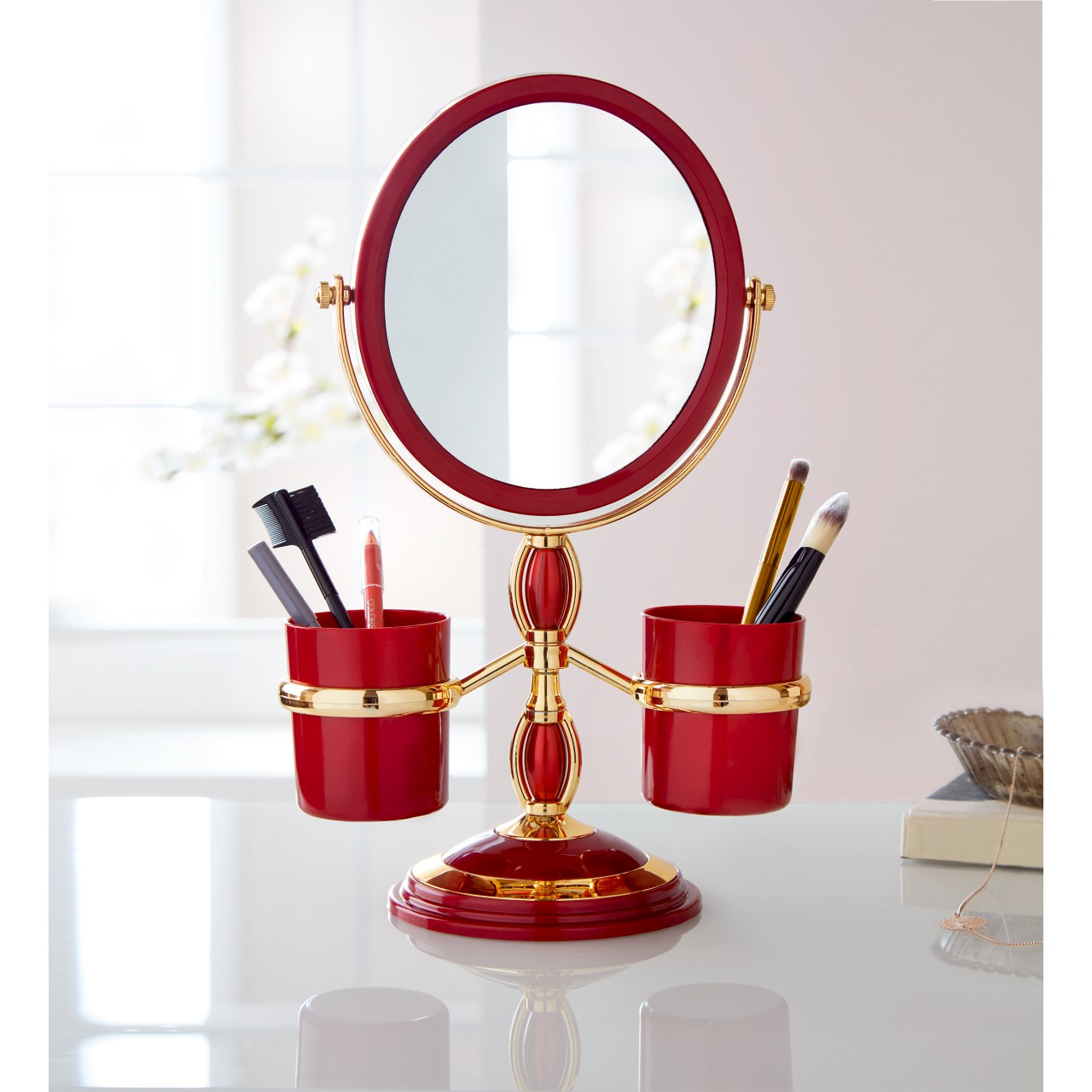Makeup Mirror With Storage