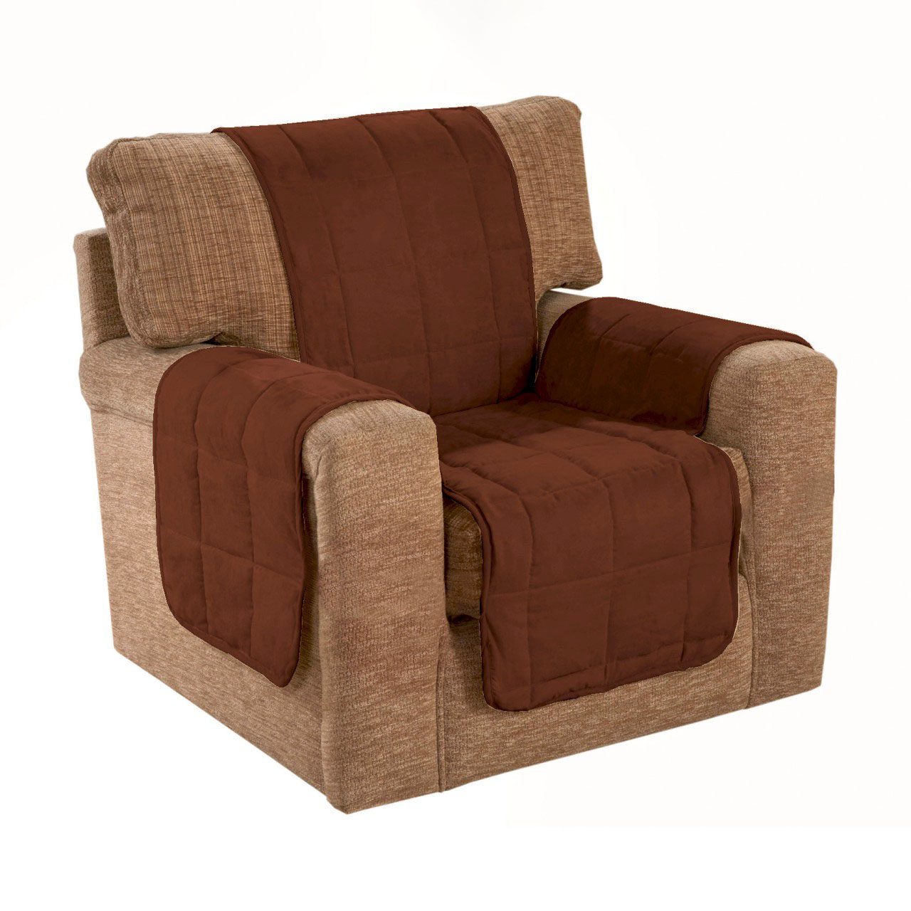 Faux Suede Armchair Protector Cover