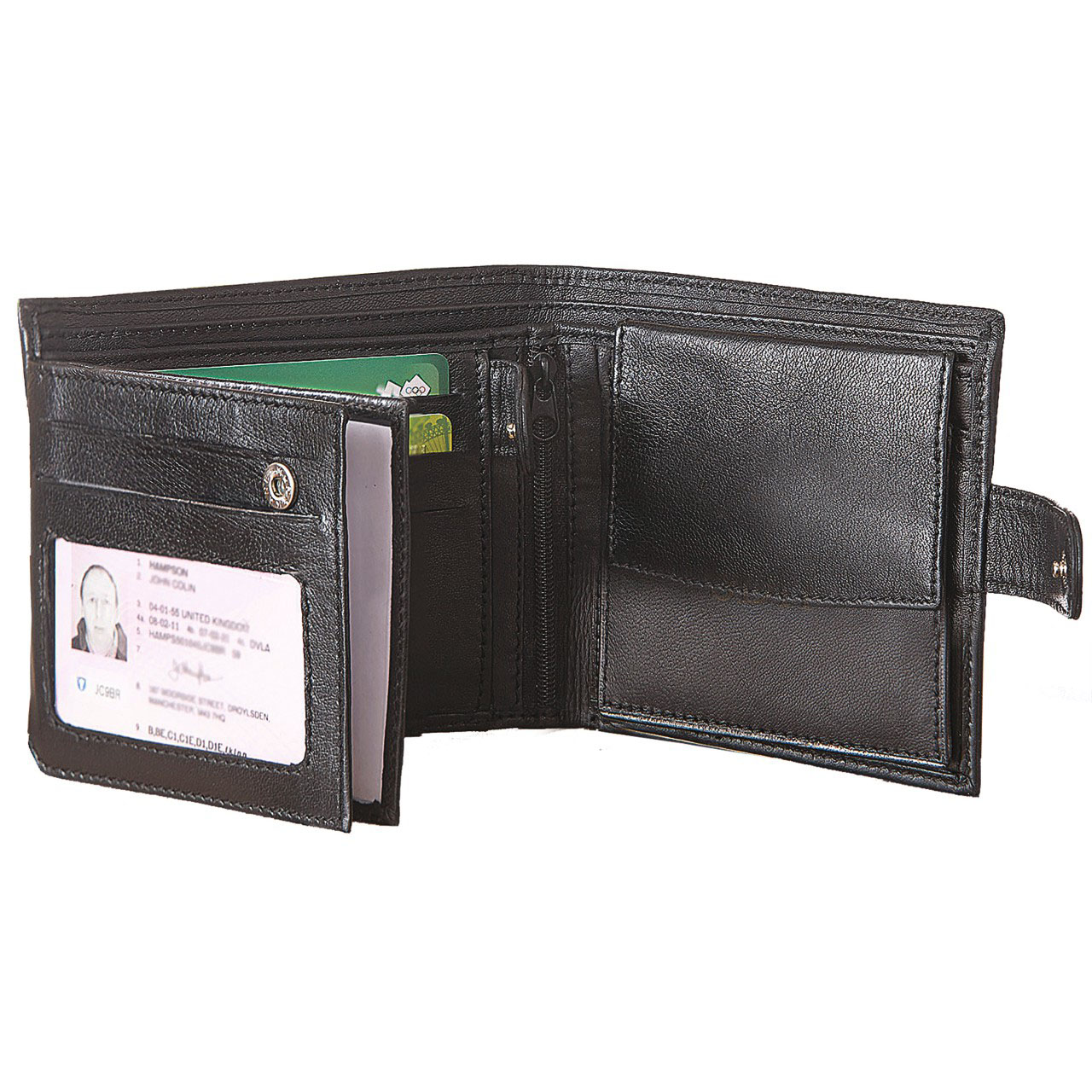 Tri-Fold Leather Wallet with RFID Protection