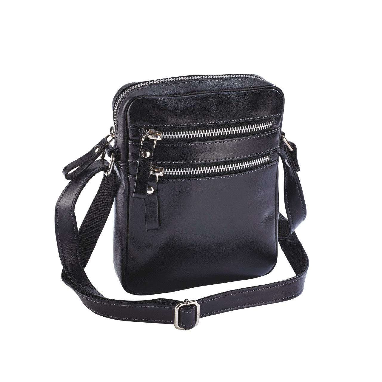 Slimline Leather Cross Body Travel Bag