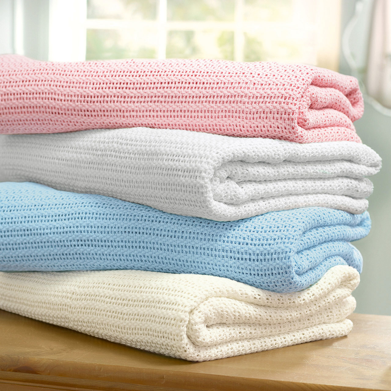 Large Cotton Cellular Blanket for Adults