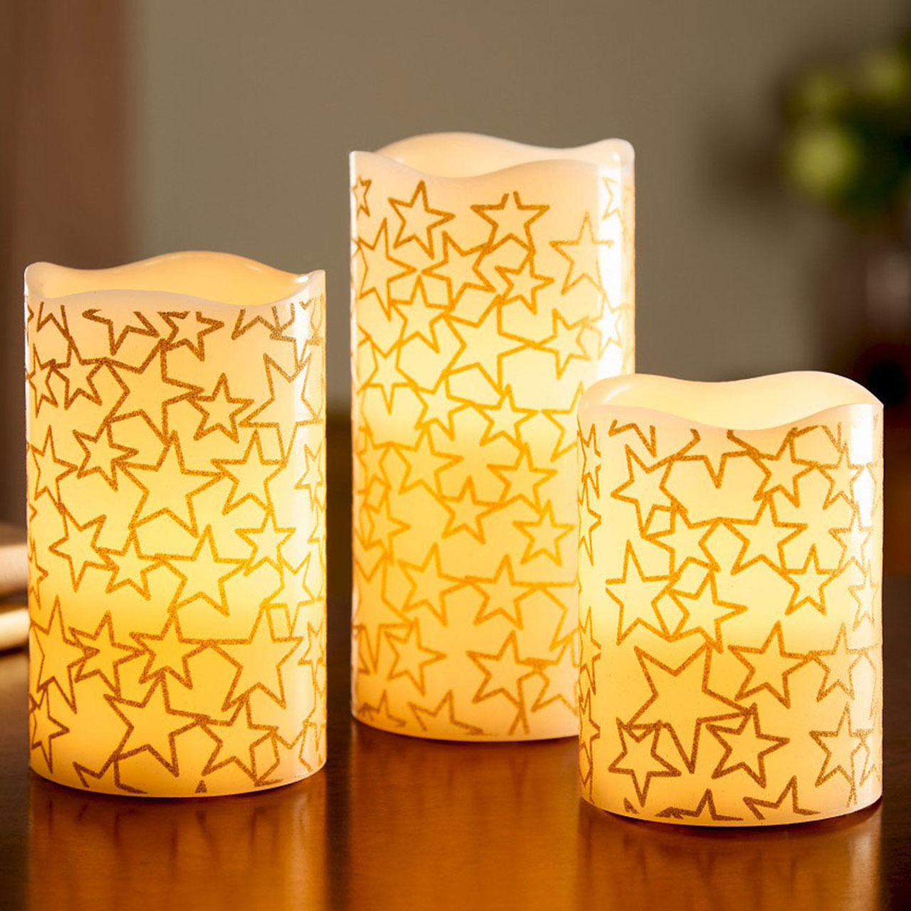 LED Flameless Candles - Set of 3