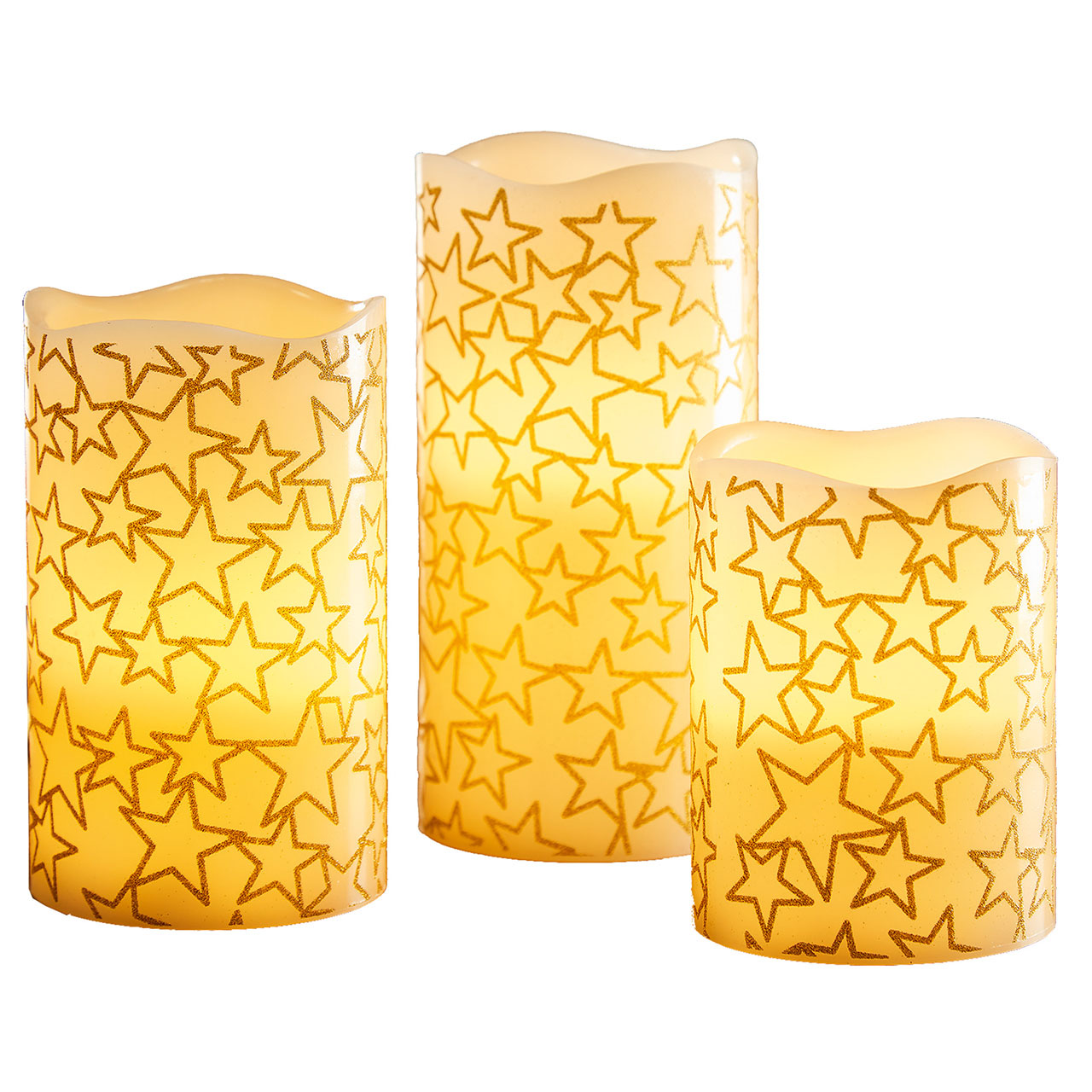 LED Flameless Candles - Set of 3