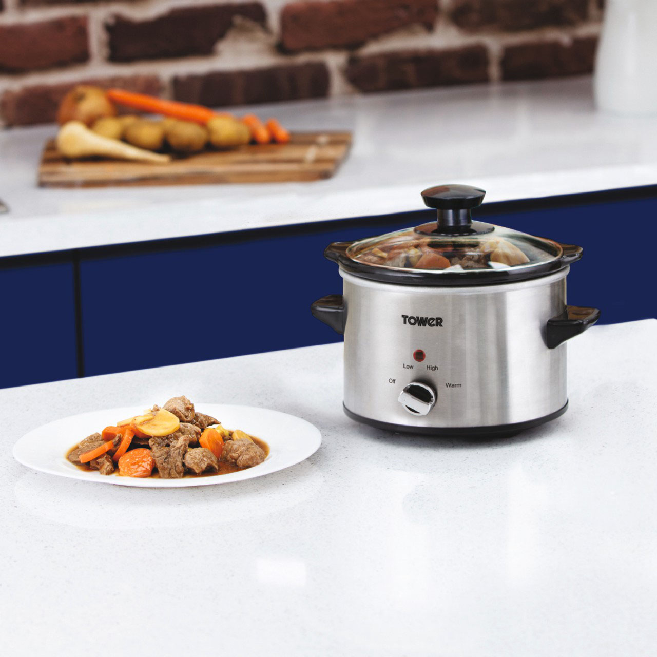Tower Stainless Steel Mini Slow Cooker