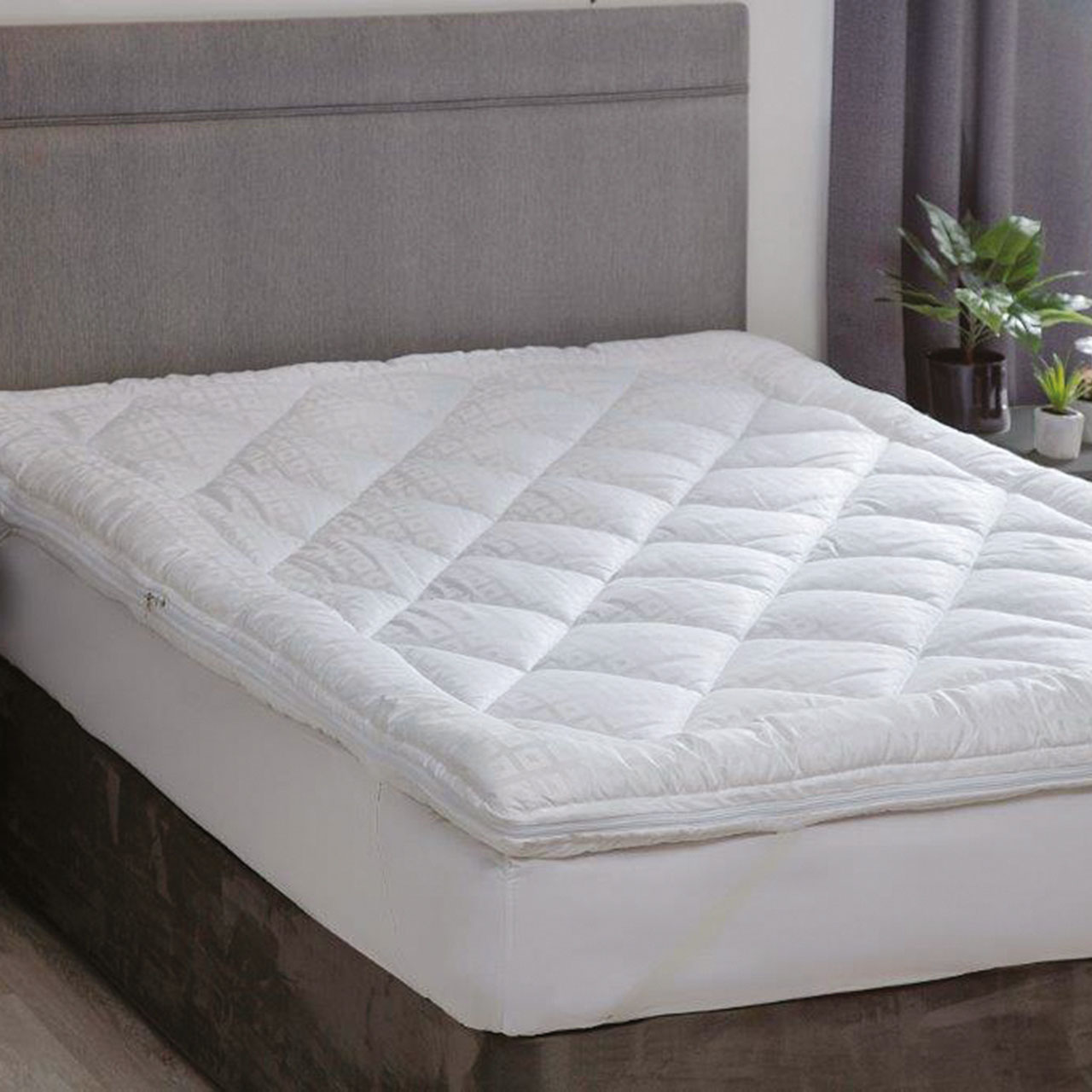 Super King, Hotel Collection Jacquard Mattress Topper