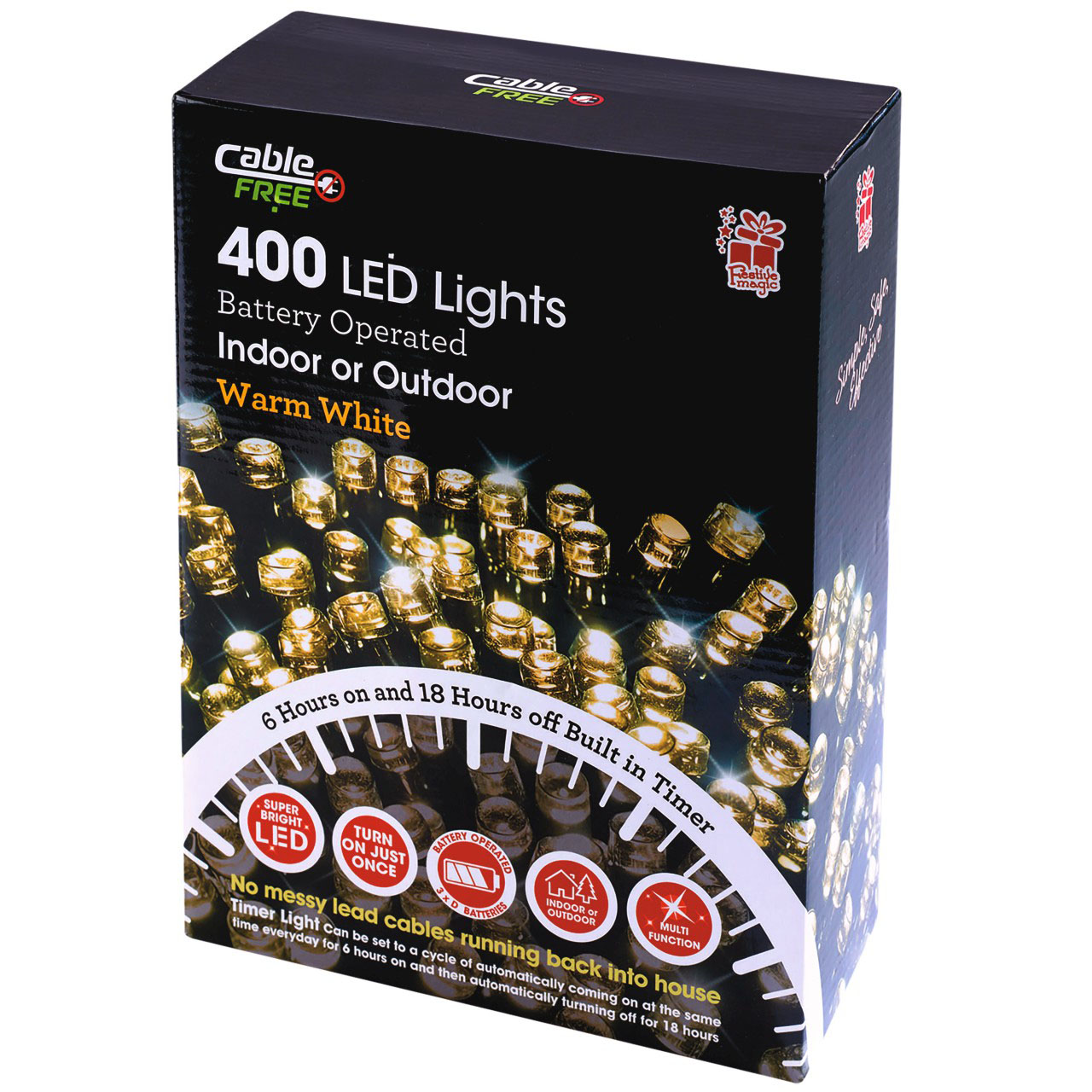 Indoor and Outdoor Battery Operated 400 LED Lights