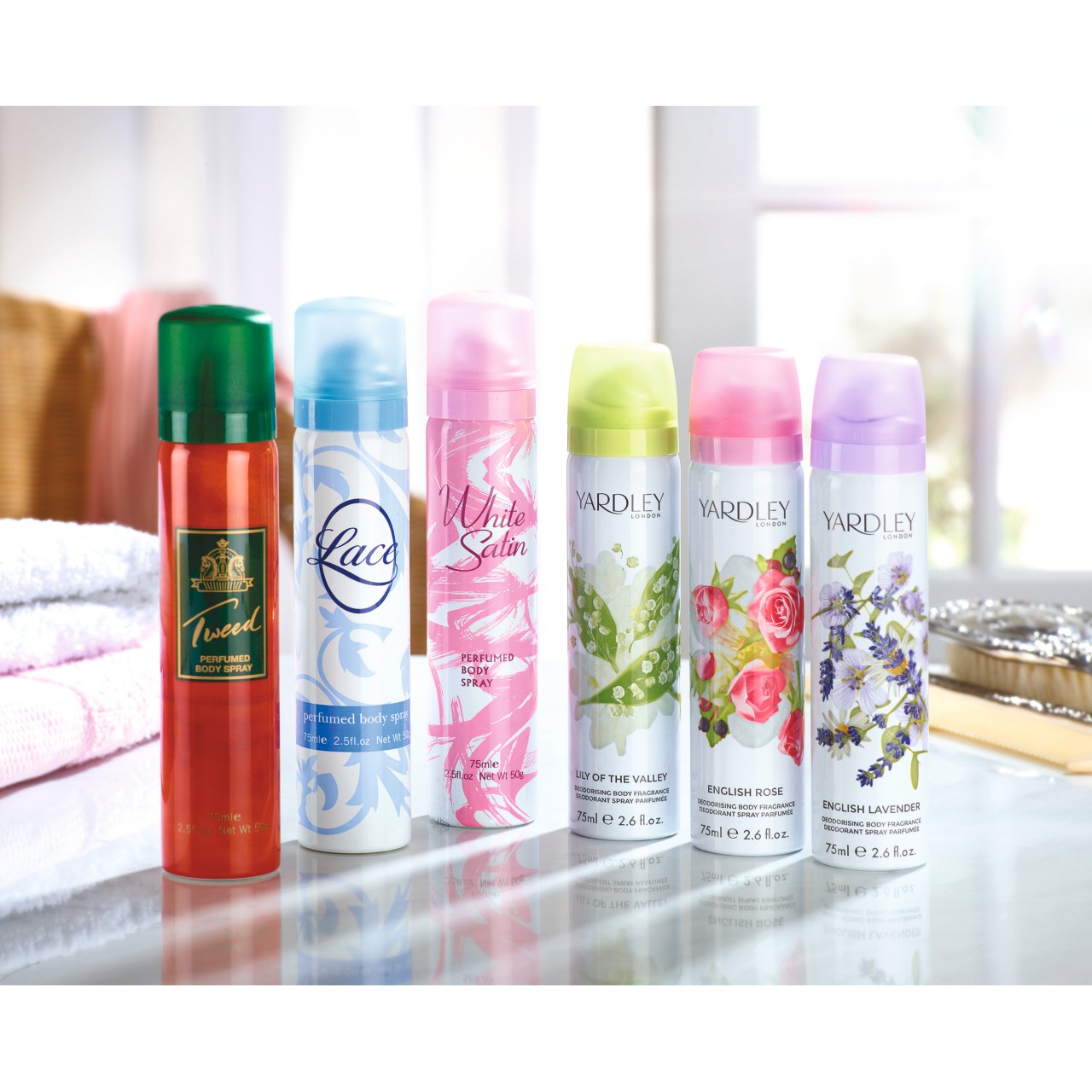 Set of Six Body Sprays for Women