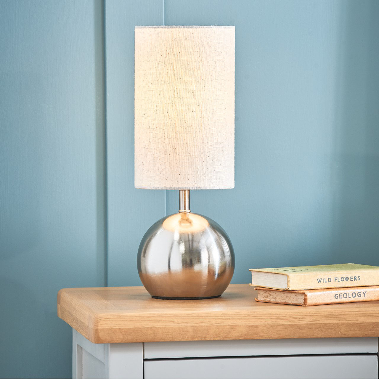 Brushed Metal Touch Lamp -Small