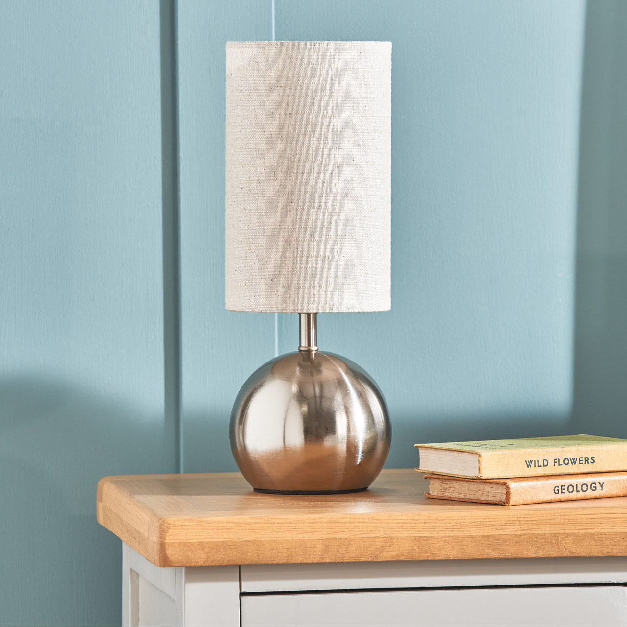 Brushed Metal Touch Lamp