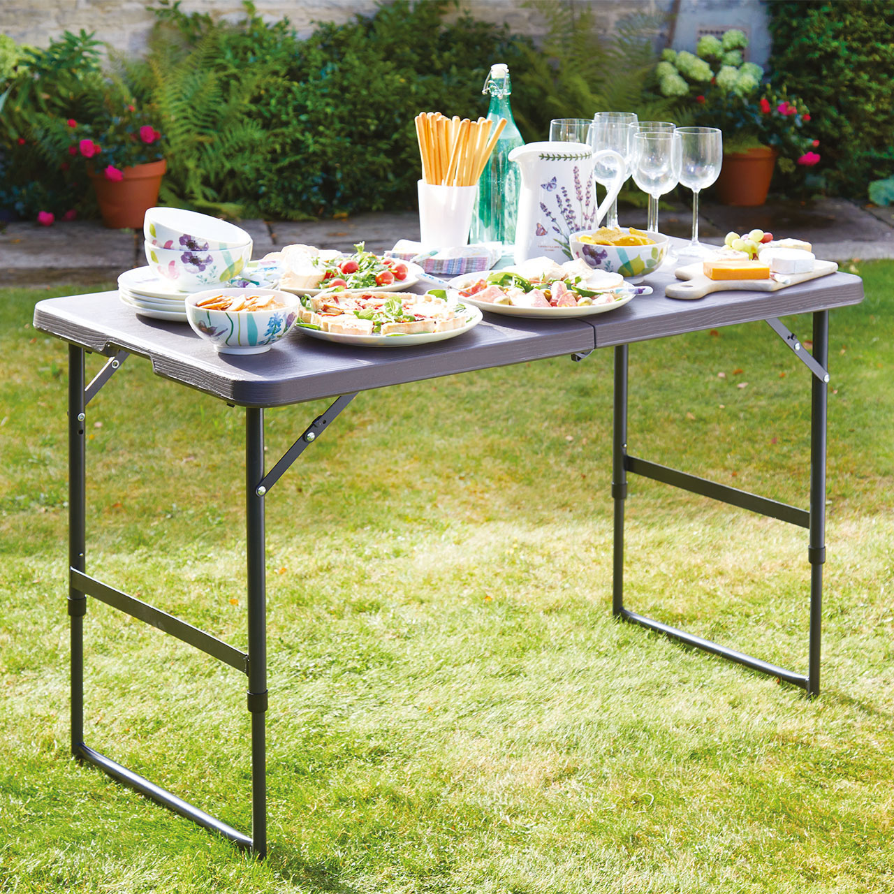 Extra Strong and Adjustable Height Foldaway Table