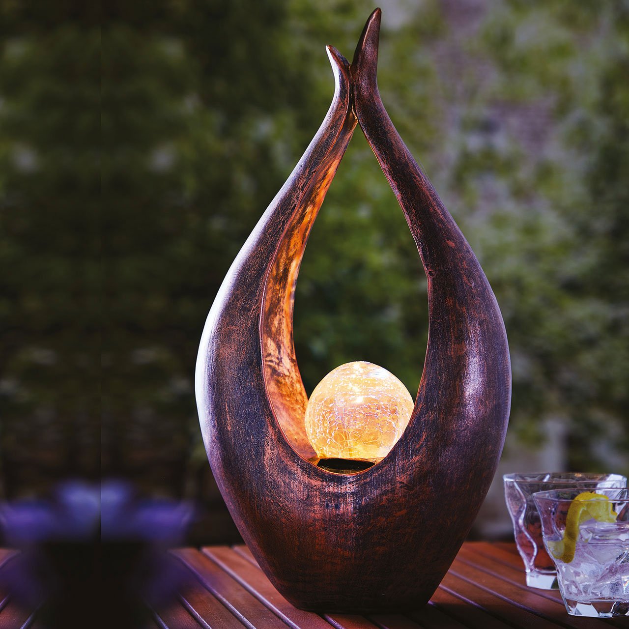 Zen Solar Illuminated Garden Sculpture