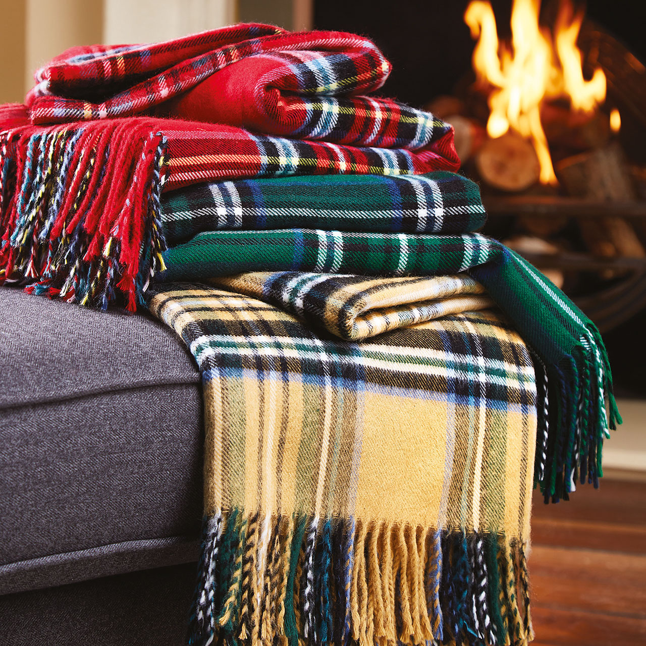 Black Tartan Throw Scott s of Stow