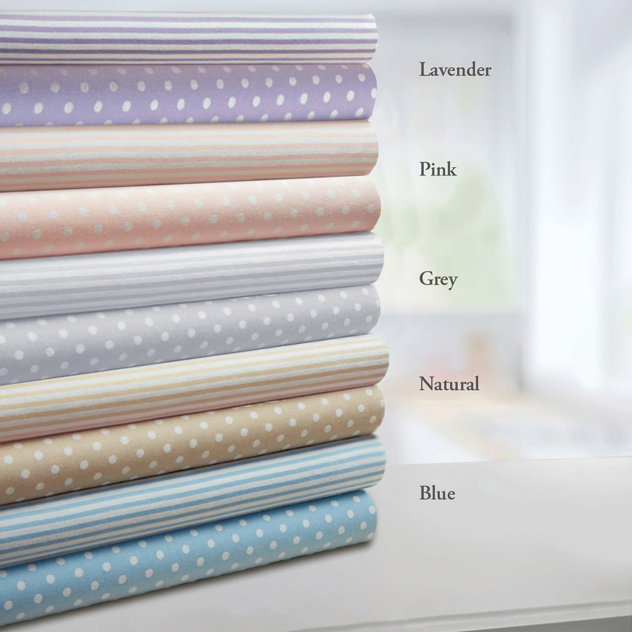 Patterned Brushed Cotton Flat Sheet