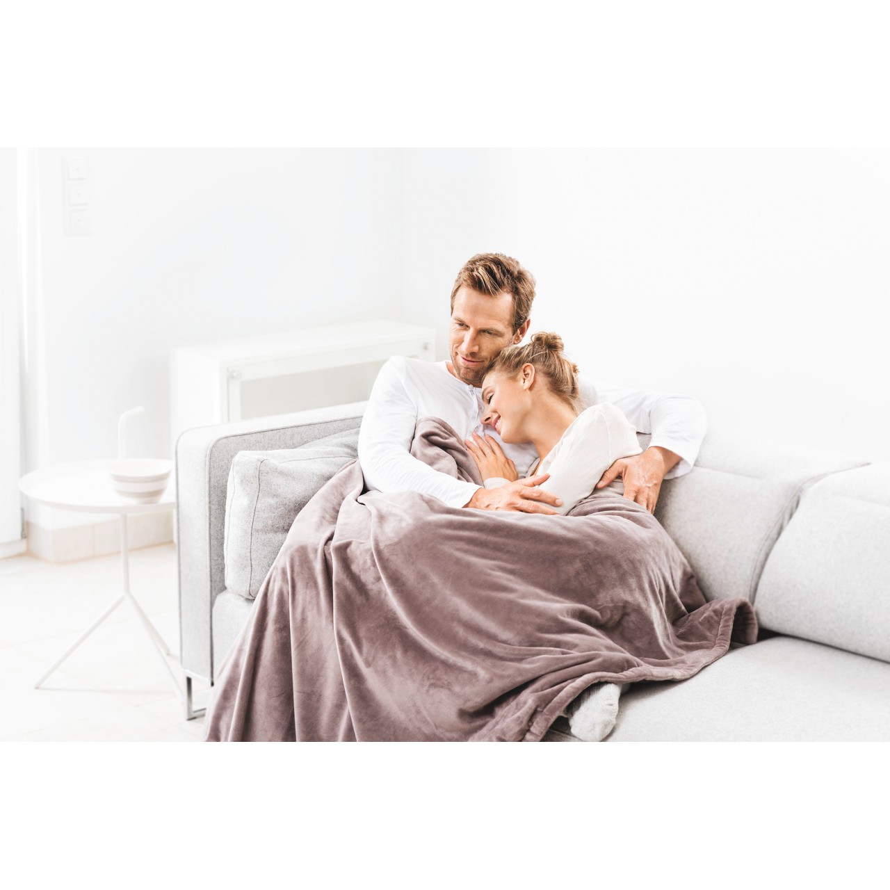 Taupe Electric Fleece Overblanket Scott's of Stow