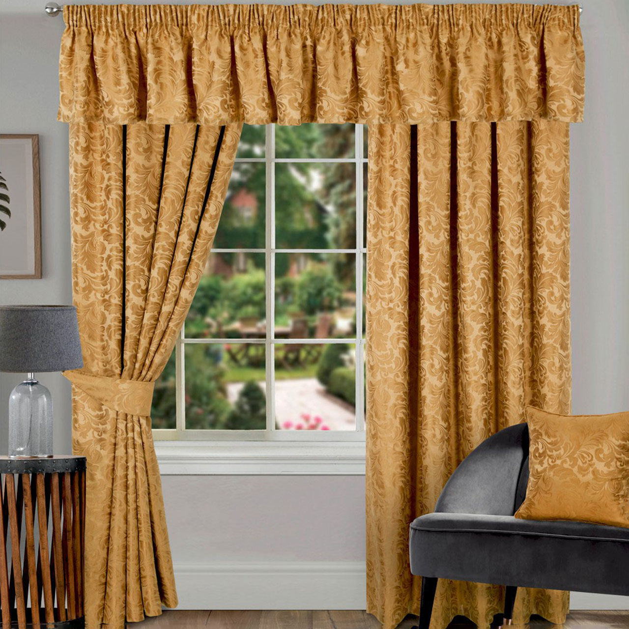 Buckingham Woven Jacquard Curtain Pelmet