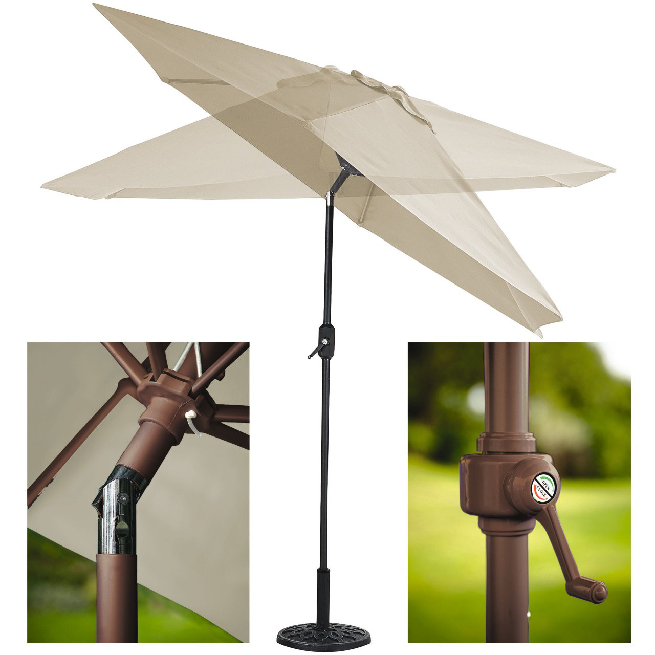 Cream | Winchcombe® Crank & Tilt Parasol | Scott's of Stow